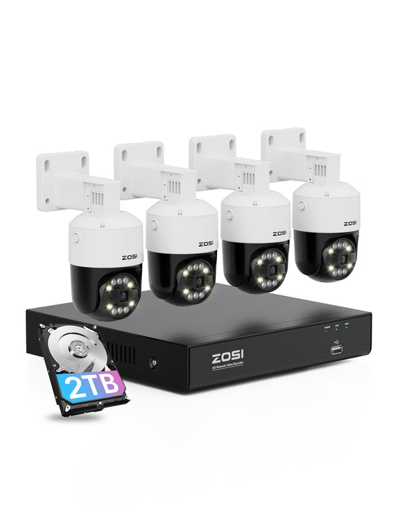 C296 5MP 8CH PoE Surveillance Camera Set + 2TB HDD