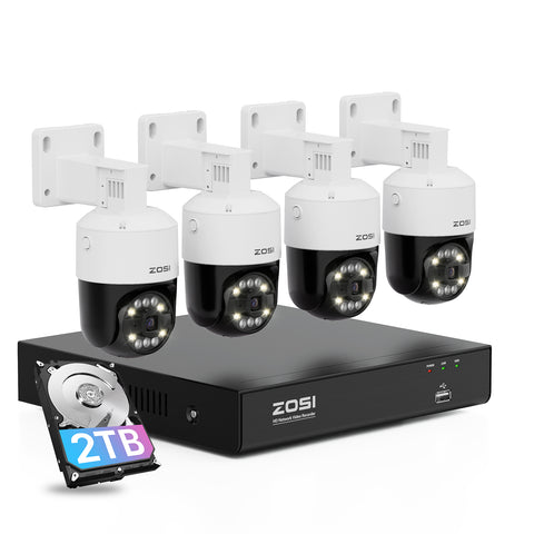 C296 5MP 8CH PoE Surveillance Camera Set + 2TB HDD