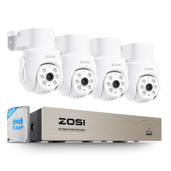 C280 5MP 8CH Analog Camera System with Audio + 500GB Hard Drive