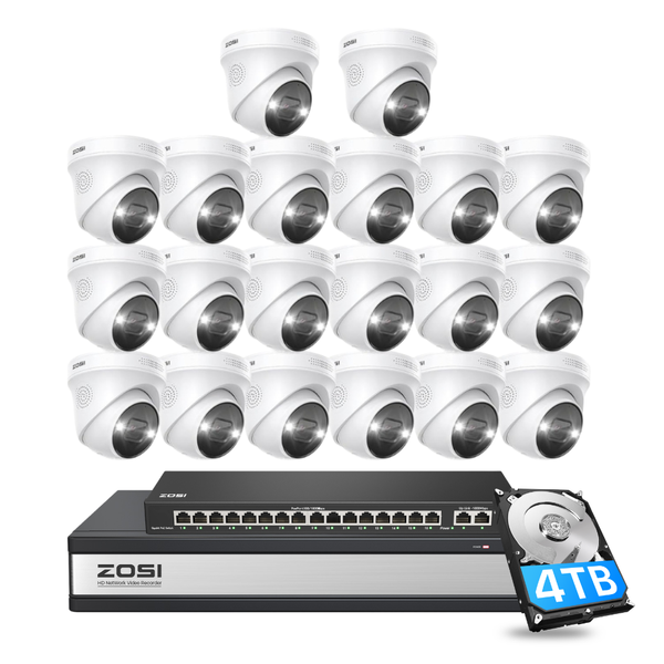 C225 5MP 32CH PoE Security System + 4TB Hard Drive