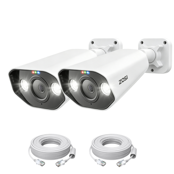 C182 4K PoE Camera with Smart Active Deterrence + 60ft Ethernet Cable