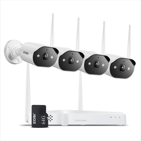 C302 3MP 8CH Wireless WiFi Security Camera System + 64GB/2TB Local Storage