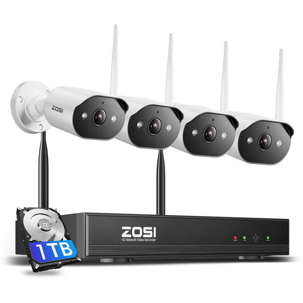 C302 3MP 8CH Wireless WiFi Security Camera System + 64GB/2TB Local Storage
