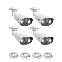 C182 2 Pack/4 Pack 4K Add-on Bullet PoE Camera+60ft Ethernet Cable