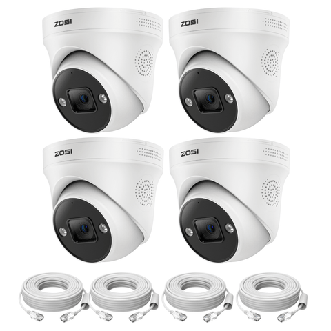 C225 4pack 4K PoE IP Camera + 60ft Ethernet Cable