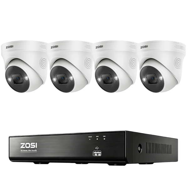 C225 4K 8CH PoE Security Camera System + 4K PoE NVR