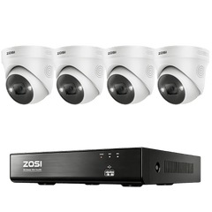 C225 4K 8CH PoE Security Camera System + 4K PoE NVR (No Ethernet cable)
