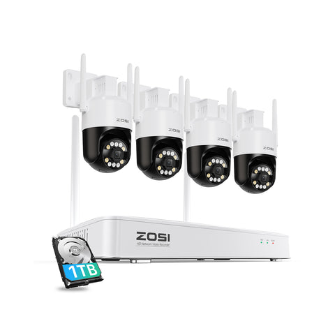 C296B 8MP Wi-Fi 6 Security Camera System + 8CH NVR with 1TB HDD