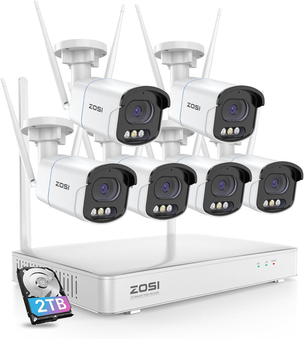 C186 4MP Wireless All-Home WiFi Security System + 2TB Hard Drive