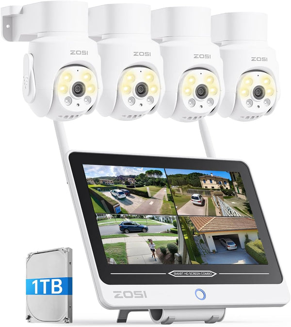 C280 5MP 8CH PTZ Wireless Security System + 1TB Hard Drive