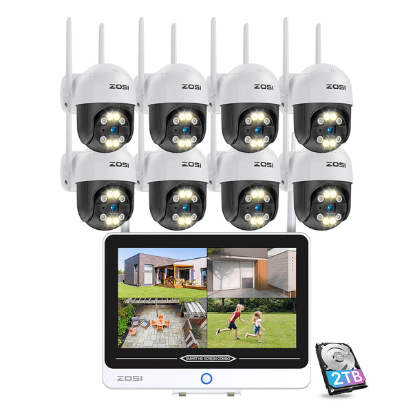 C289 3MP 8-Cam WiFi Security System + 12.5 inch LCD Monitor