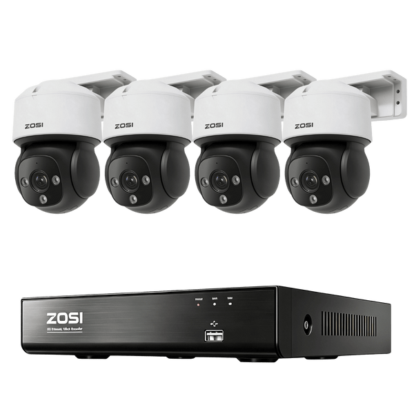 C290 4K PTZ PoE Security System + 4K 8CH PoE NVR with 2TB Hard Drive (No Ethernet cable)