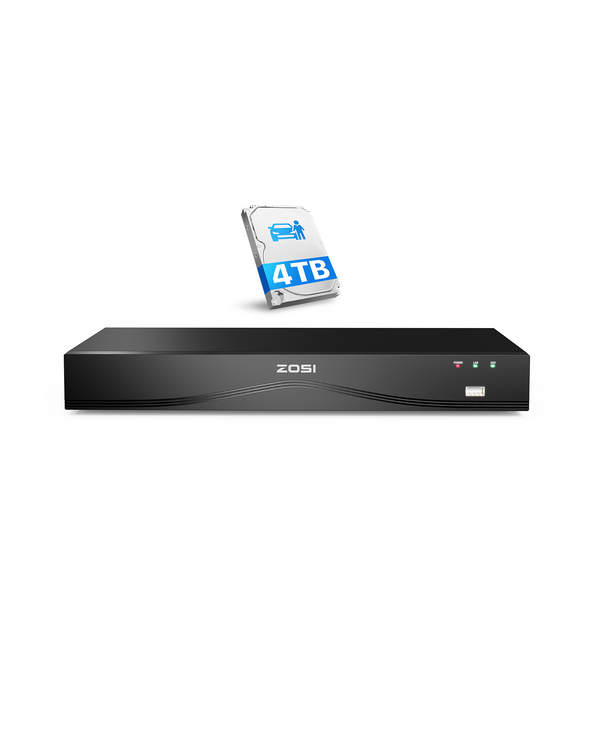 4K 32-Camera Capable PoE NVR + Up to 12TB Hard Drive