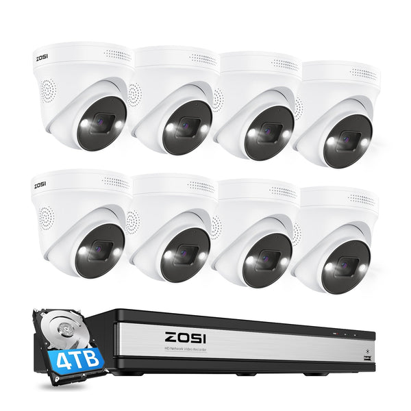 C225 5MP PoE Security System + 4K 16-Channel NVR + 4TB Hard Drive