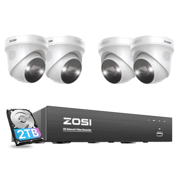 C225 5MP Security Camera System + 4K 8-Channel PoE NVR + 2TB Hard Drive
